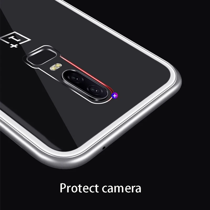 Магнитный адсорбционный чехол для телефона OnePlus 7 Pro One Plus 6 T задняя крышка из