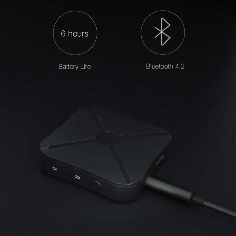 Rovtop 2 in 1 Bluetooth Receiver Transmitter Stereo Music Wireless Audio Adapter 3.5mm AUX For TV PC MP3 Z2 | Автомобили и