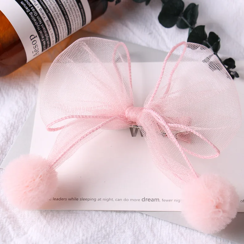 Модный милый марлевый бант заколка для волос модные однотонные заколки с