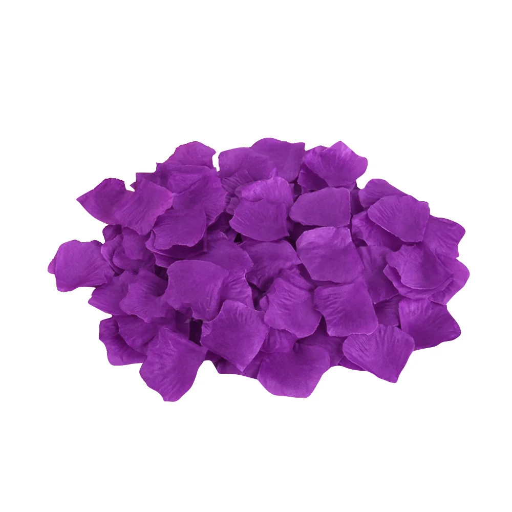 Purple 1000pcs 1000 шт, искусственные лепестки цветов, шелковые лепестки роз, искусственные цветочные лепестки для Свадьбы вечерние украшения - Цвет: Purple 1000pcs
