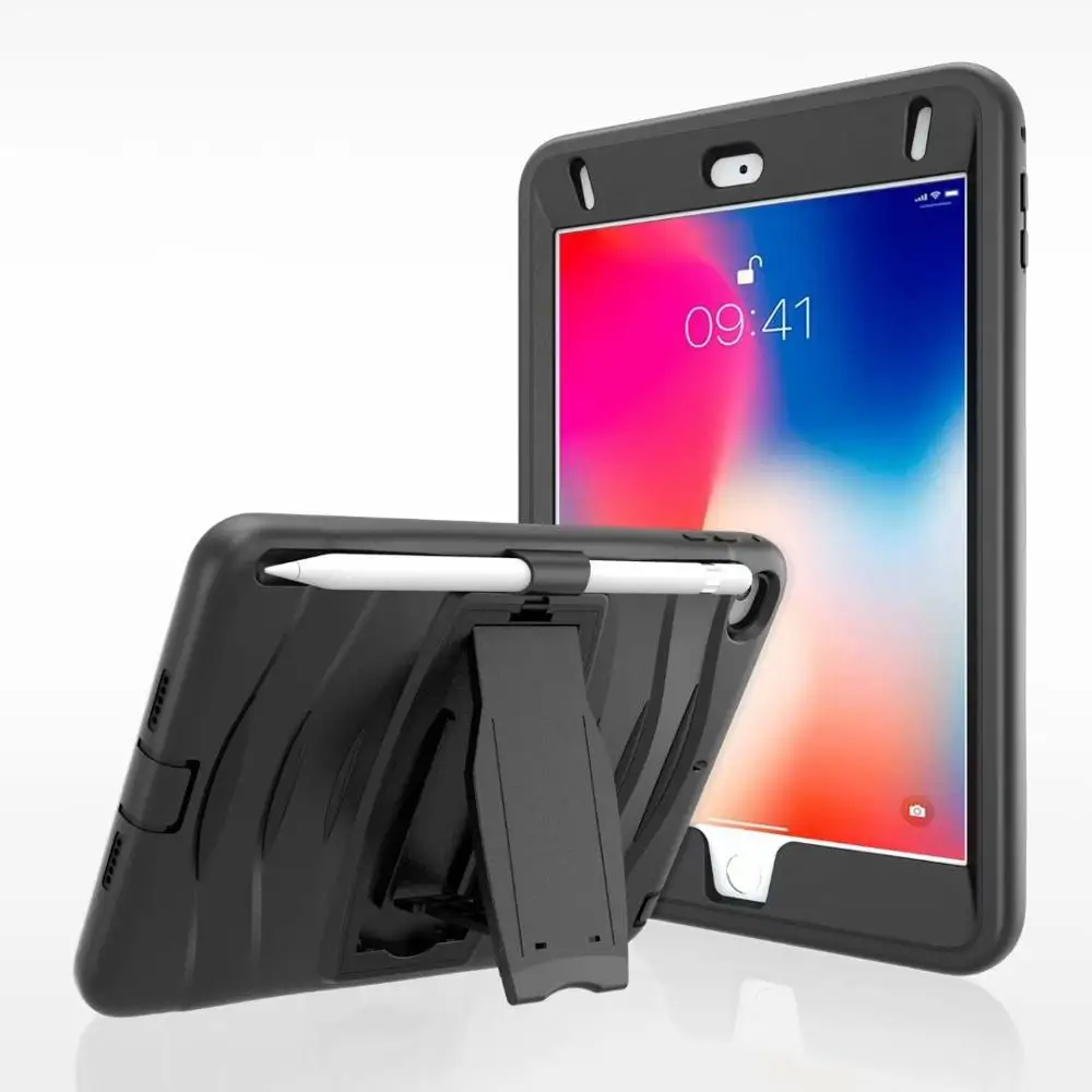 

Conelz For iPad Mini 5 Case iPad Mini 4 Case impact wave Silicon PC Stand cover For iPad mini 4 mini5 Case+Pen slot