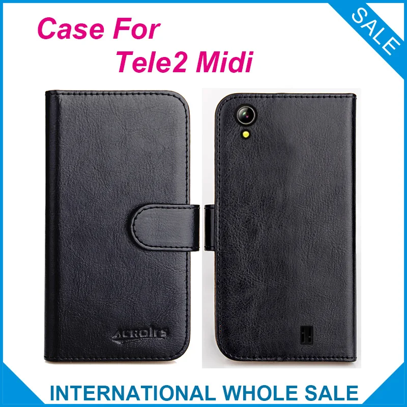

Хит! 2016 Tele2 Midi чехол заводской, цены, 6 видов цветов Высокое качество Новый стиль кожаный эксклюзивный чехол для Tele2 Midi номер отслеживания