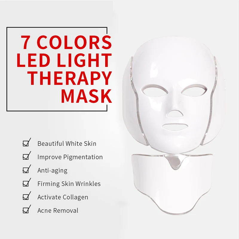 Masque led 7 цветов Светодиодная маска для лица светодиодная Корейская фотонная