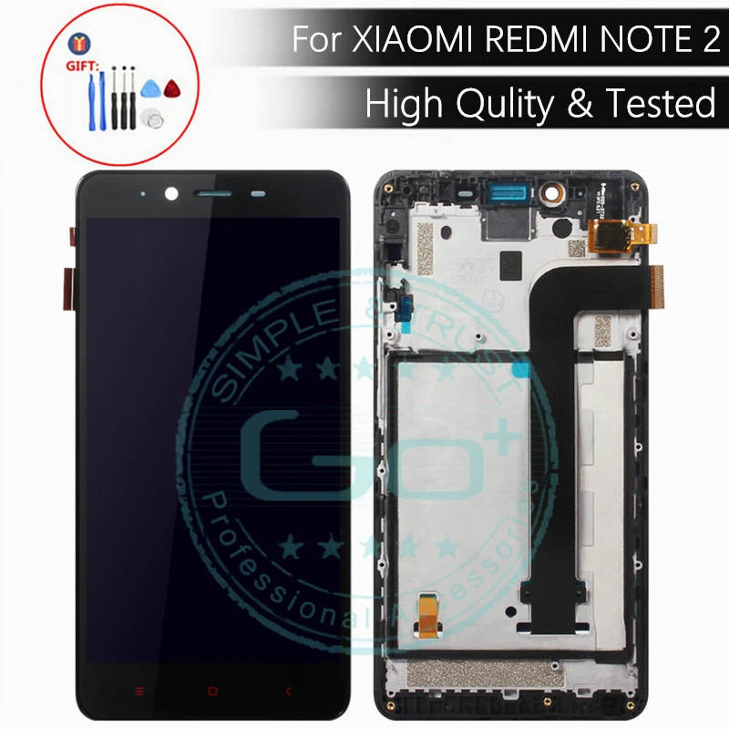 Redmi Note 2 ЖК дисплей рамка дигитайзер сенсорный экран для Xiaomi Prime в сборе запасные