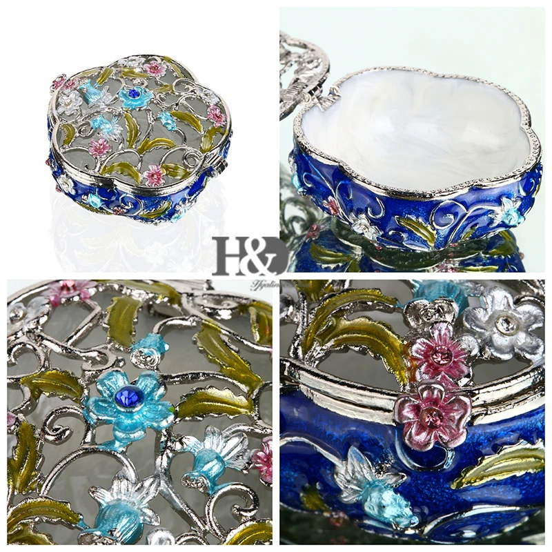 H &amp D откидная шкатулка для драгоценностей ручная роспись коллекционная женщин