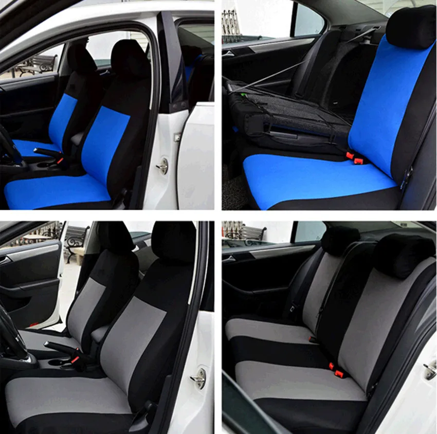 Fashion Universal Car Seat Covers Polyester 9PC/Set Waterproof Front Rear Steering Wheel Cover Protector Cushion Pad Supply 2017 |