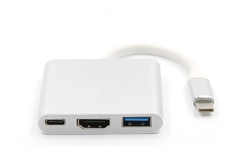 3 в 1 Тип C сплиттер к HDMI/концентратор USB 0/зарядный адаптер OTG HD 4K 1080P Аудио конвертер