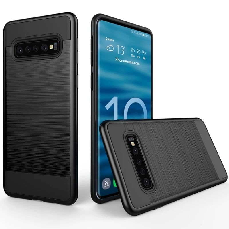 

HAWEEL Brushed Texture PC + TPU Protective Case for Galaxy S10+