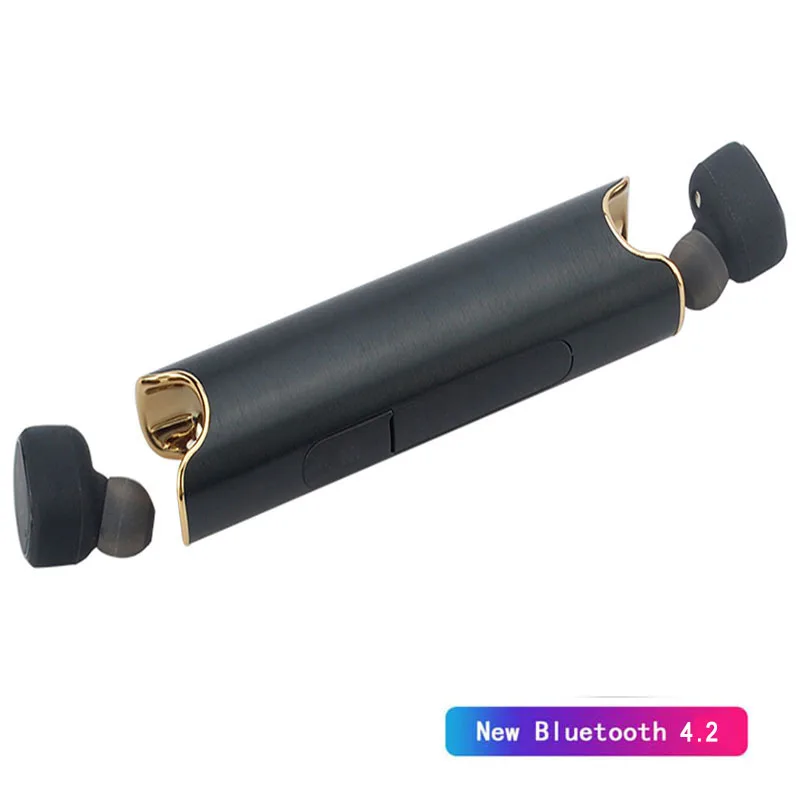 Black-BT4.2 Классический S2 TWS Bluetooth 4,2& 5,0 гарнитура стерео музыка наушники Встроенный микрофон маленький беспроводной наушник с 850 мАч перезаряжаемый аккумулятор - Цвет: Black-BT4.2