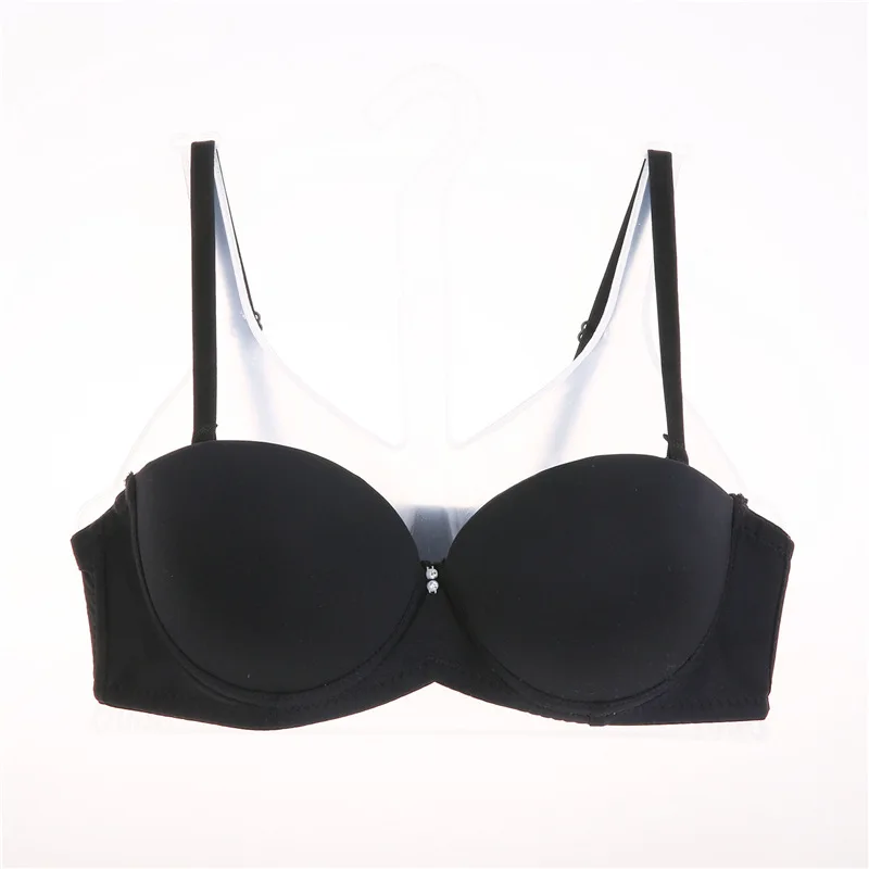 

Sexy Adjustable Women bra Seamless Underwear Support push up bra gather breast padded cup bra half cup thicken cup dress bra