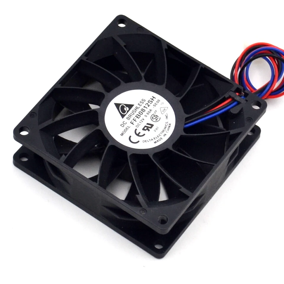 Новый 8025 8 см 80 мм вентилятор шасси 12V 0.6A FFB0812SH высокоскоростной Вентилятор