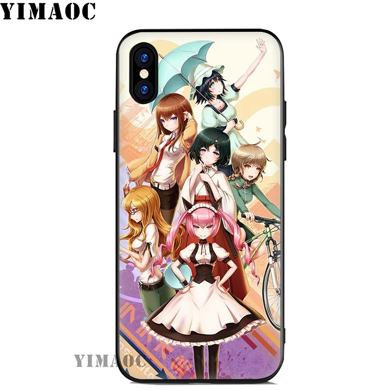 YIMAOC Steins Gate Anime Soft Silicone Case for iPhone 11 Pro Xr Xs Max X or 10 8 7 6 6S Plus 5 5S SE |