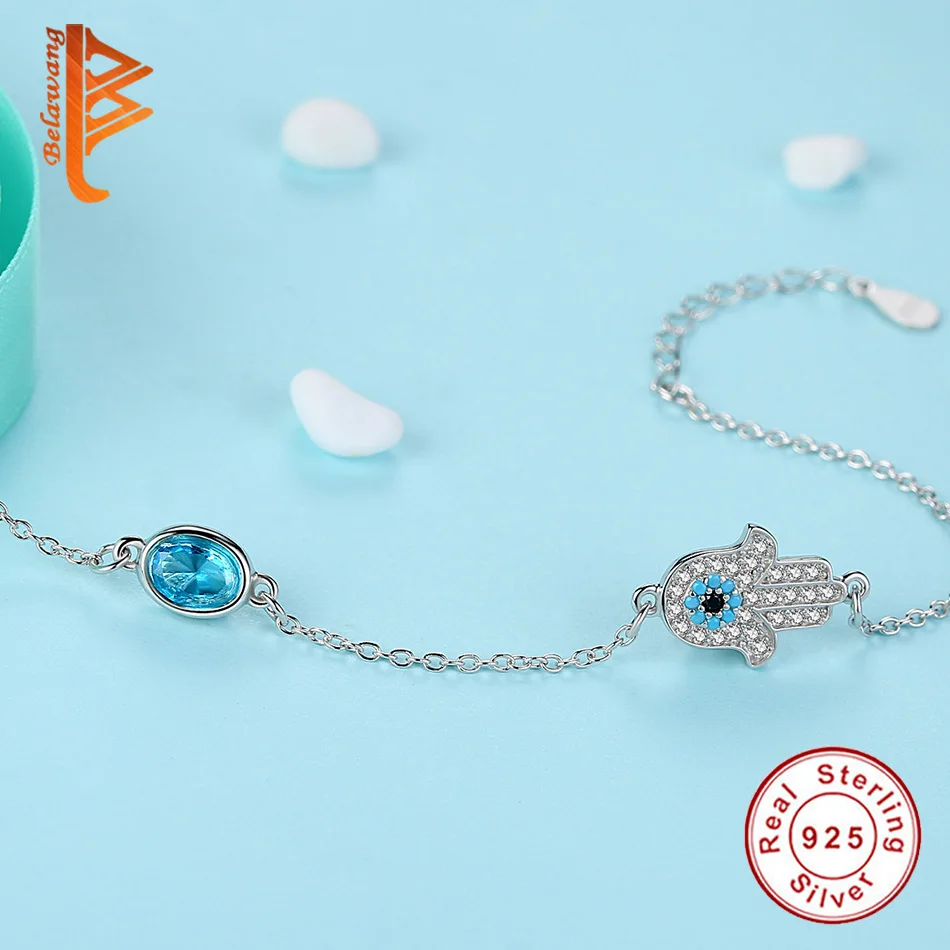 Женский браслет цепочка из серебра 100% пробы с фианитами|bracelets for|evil eye braceletsterling silver