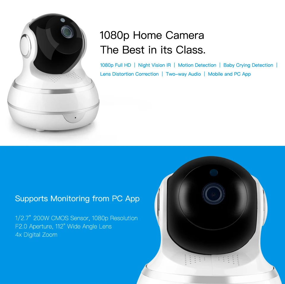 Рекламная цена Wifi 1080P HD ip камера с 2.0MP высоким разрешением детский монитор