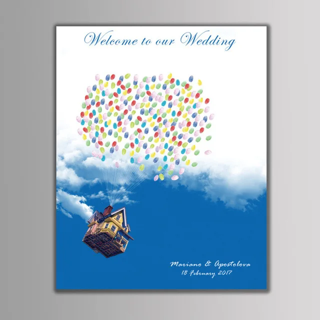 

Free personalized wedding decoration of the bride and groom balloon fingerprint DIY engagement party and wedding date and name
