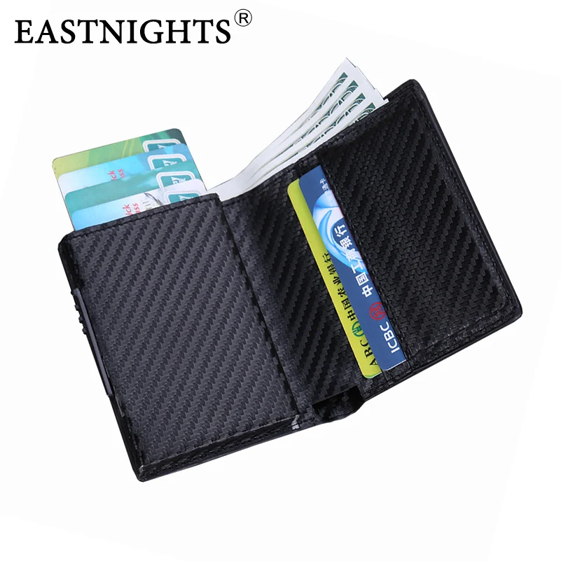 EASTNIGHTS новый дизайн бумажник из углеродного волокна для мужчин деловой кошелек с