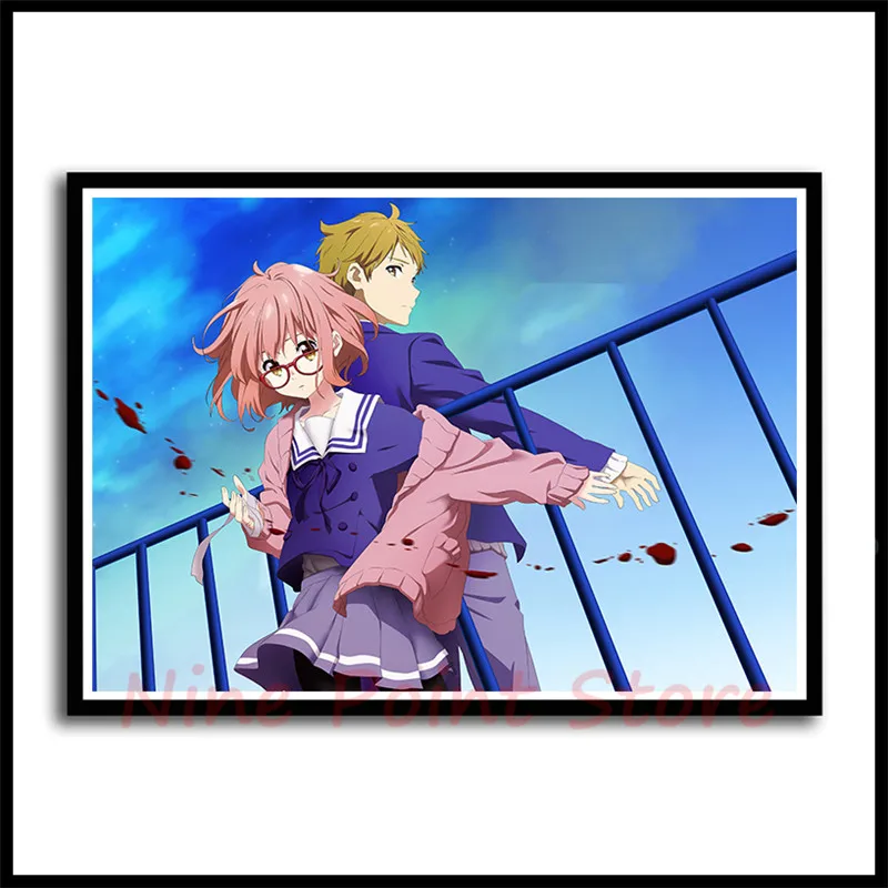 Японское аниме kyoukai no kanata бумажный плакат настенная наклейка украшение комнаты