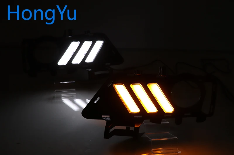 For BMW F30 F35 3 Series 2013-2019 Daytime running lights LED DRL Fog lamp driving lights with Yellow Turn Signal Function Relay images - 6
