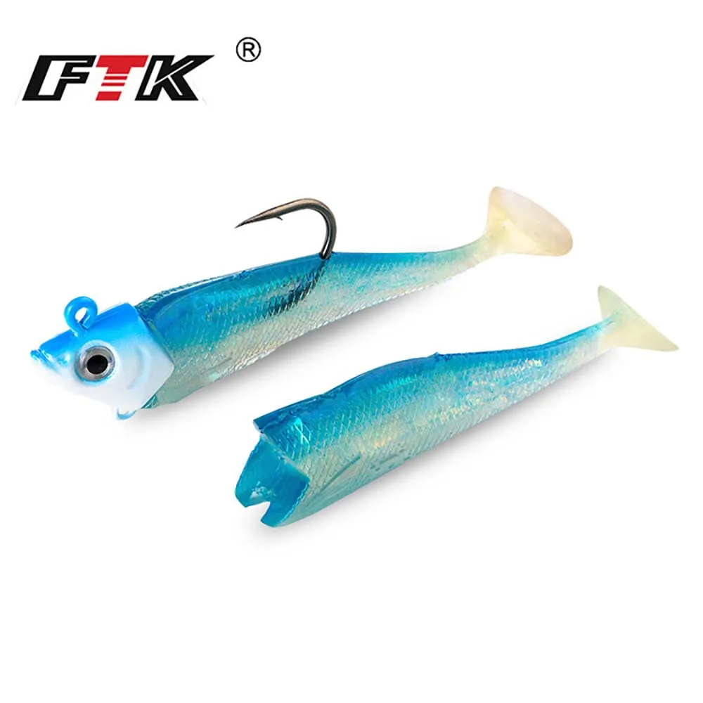 FTK свинцовая головка, мягкие рыболовные приманки, 4 цвета, 45 г/55 г, Pesca, острый крючок, приманка из мягкой рыбы для рыбалки на озере, приманка для окуня