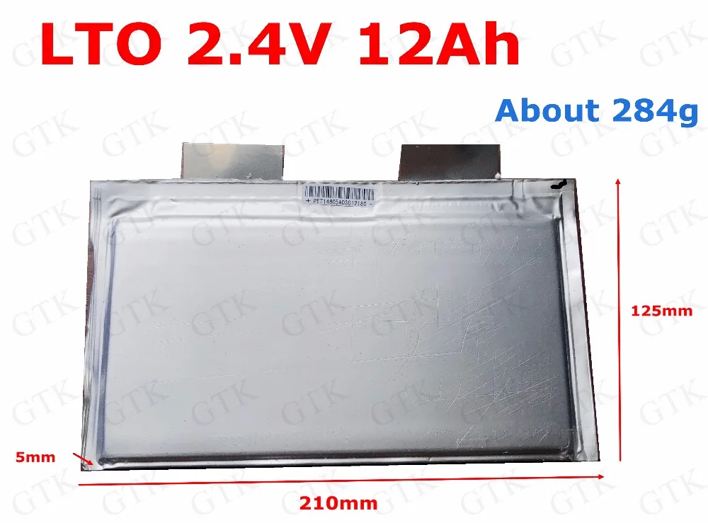Новинка! Аккумуляторная батарея литий-титаната GTK 12 шт. LTO 2 4 В Ач accu высокий 15C 3 в 10
