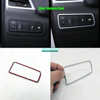 headlight lamp switch button frame cover car interior trims car styling stainless steel 2015 2016 fit for hyundai tucson tl