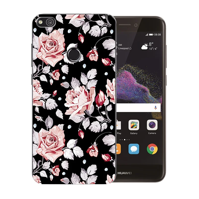 Soft TPU Phone Case for Huawei P8 Lite 2017 / Honor 8 P9 Nova GR3 Marb Pattern Cover Capa |