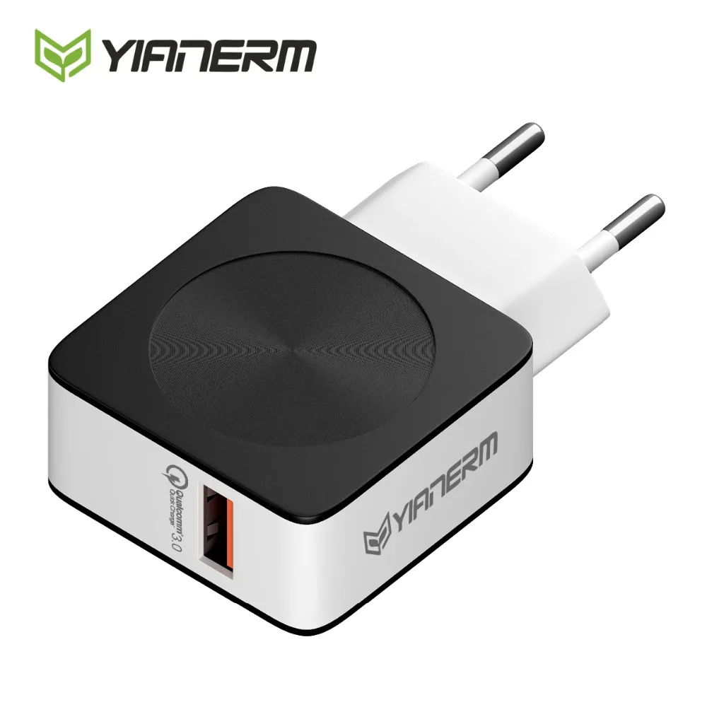 Yianerm 18 Вт USB настенное зарядное устройство для телефона QC 3 0 путешествий Android Samsung