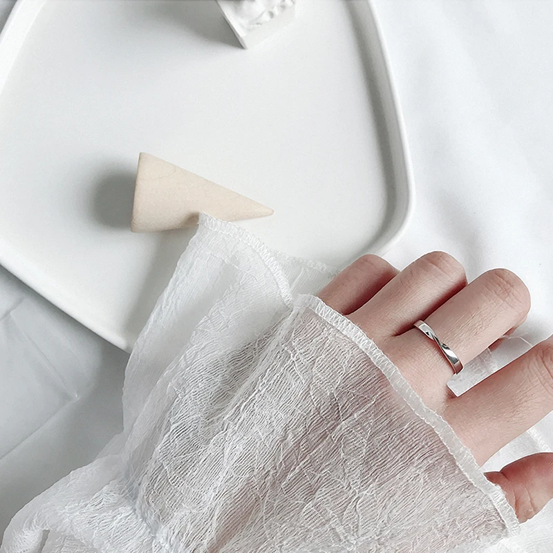 SpringLight Simple Ring Real 925 Sterling Silver Designer Fine Jewelry Endless of Love Couple Rings for Women Accessories | Украшения и