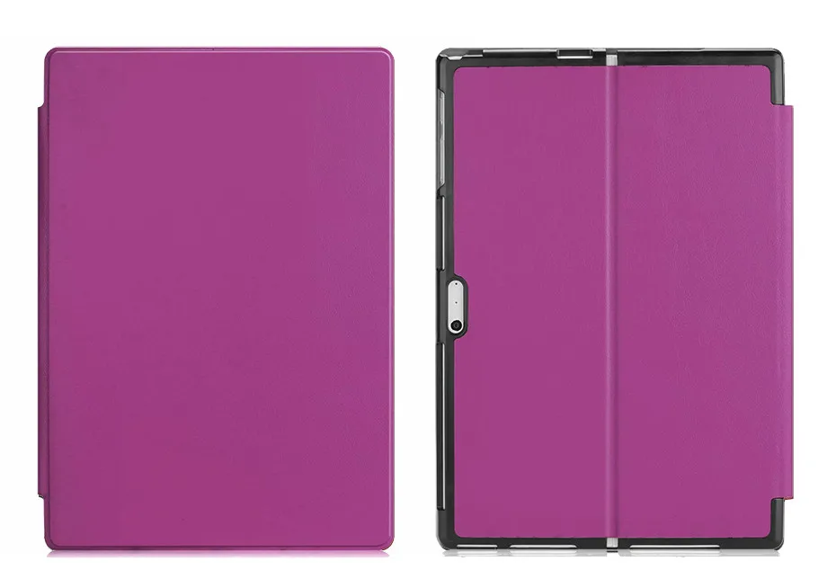 Purple Чехол для ноутбука microsoft Surface pro 6 7 складной держатель для ноутбука Surface pro 5 pro 4 чехол для нового surface pro+ пленка - Цвет: Purple