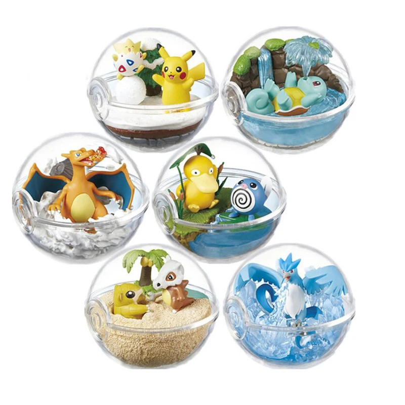 6 шт./компл. милый Сквиртл Psyduck Charizard Articuno Cubone Togepi Poliwag фигурка игрушки|Игровые