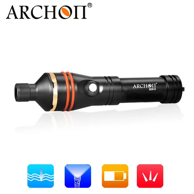 Морской карманный фонарик для дайвинга ARCHON D11V-II D11V фотография дайвинг светильник видео светильник 100 м подводный фонарь для снорклинга Макс 1200 люмен