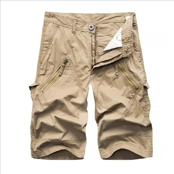 USA SIZE 036 Летняя Новинка, мужские свободные шорты Карго, 6 однотонных цветов, английский стиль, дизайн - Цвет: USA SIZE 036