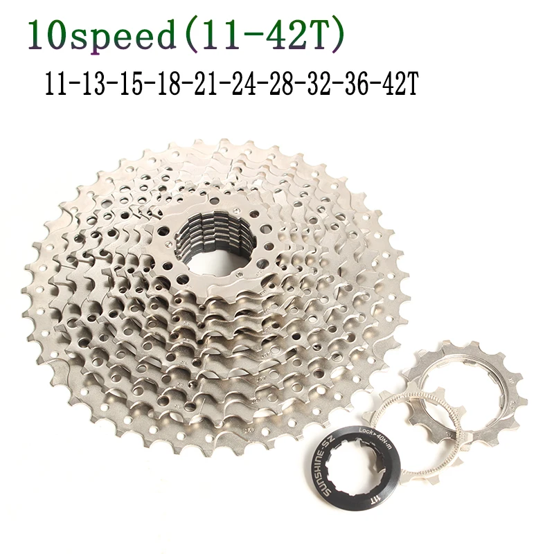 SUNSHINE-SZ велосипед Freewheel 10 S скорость 11-42T MTB Кассета для горных велосипедов части