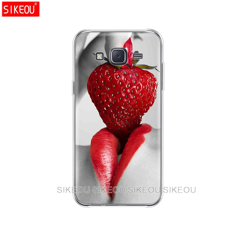 Силиконовый чехол для телефона Samsung Galaxy J1 J2 J3 J5 J7 MINI 2016 2015 prime Red Sexy Lips girl Luxury Korea