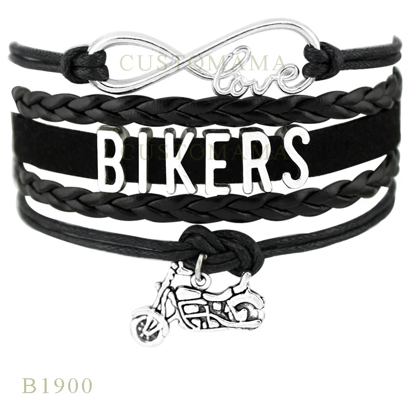 Пользовательские-Инфинити Лав Байкеры Куриных Байкер Мотоциклов Браслет Для