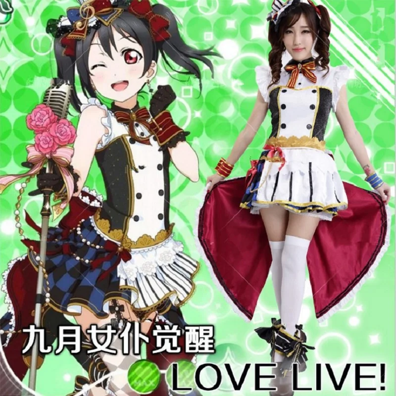 Костюм горничной из аниме LoveLive koдори мини вэйк костюмы для косплея Love Live полный
