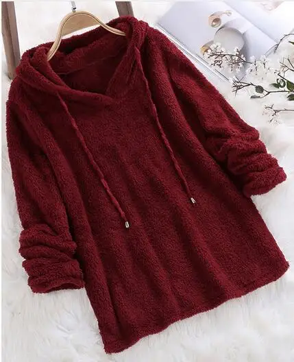 Новинка 2019 осенняя модная Женская толстовка с длинным рукавом однотонная