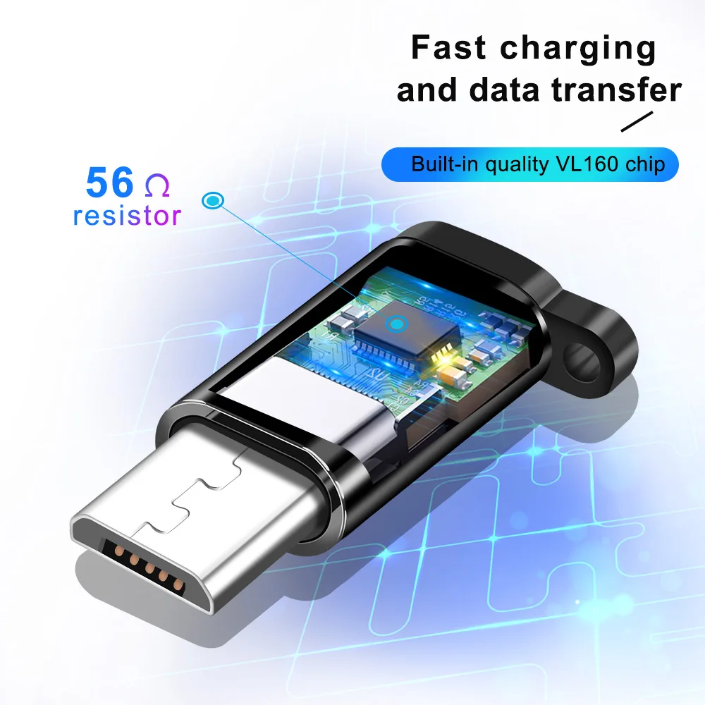Зарядный кабель Marjay Type C к Micro USB адаптер для телефона на Android переходник Samsung Xiaomi Usbc