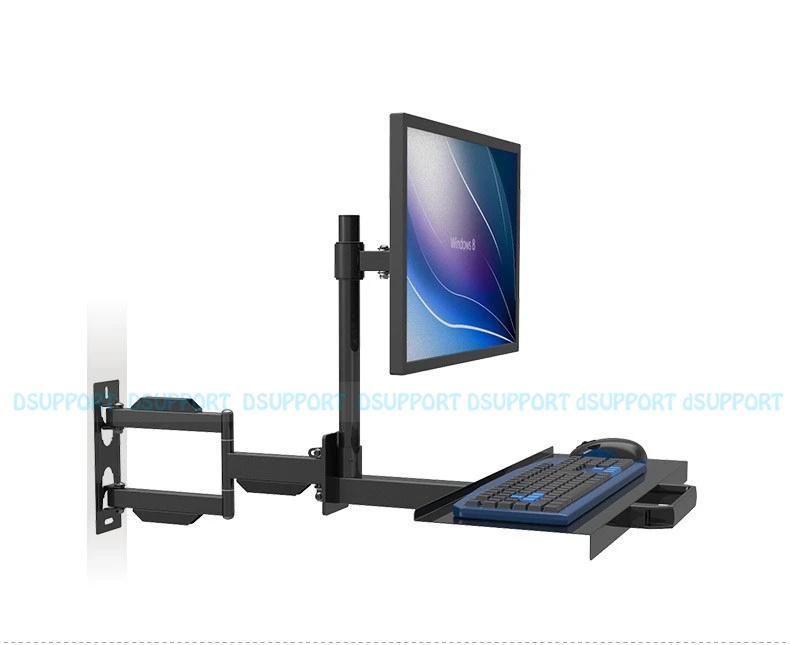 W805 полная движущаяся настенная подставка PS Stand Sit настольная рабочая станция