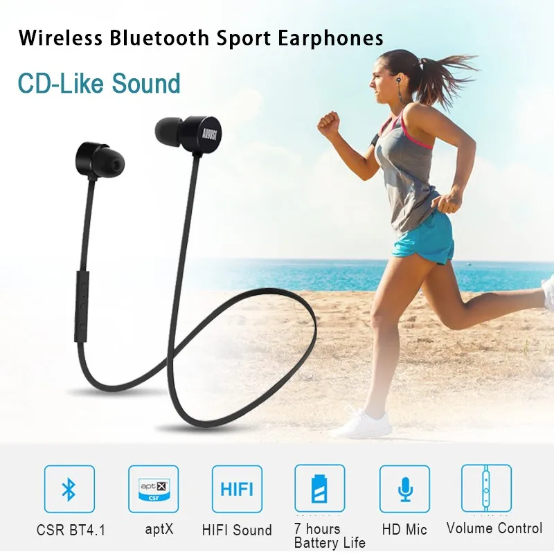 EP616 Wireless Sport Bluetooth Earphones Sweatproof Stable Bluetooth Workout Earphone for Running,Gym with Magnet Mic