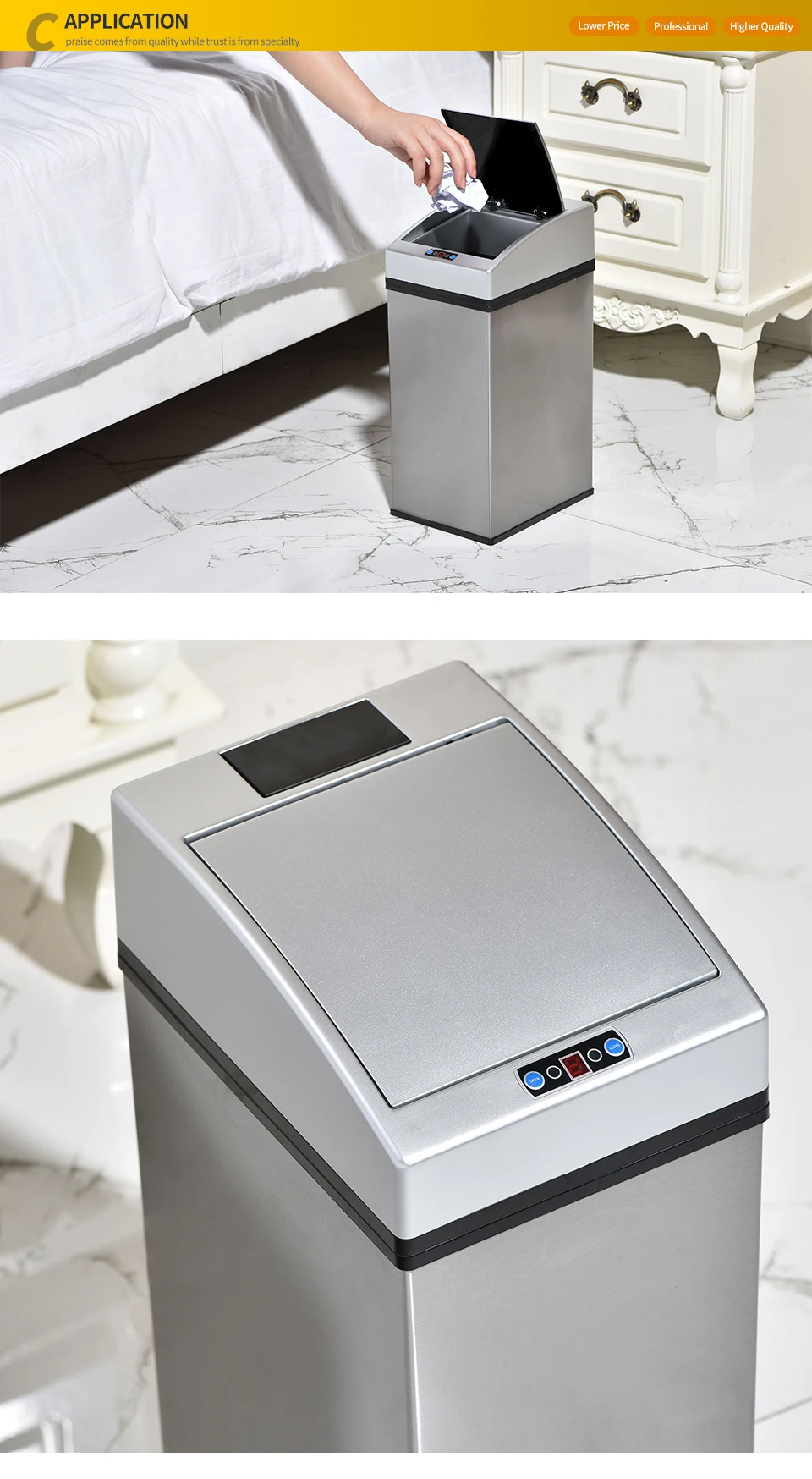 Geekinstyle 7L Красочный мини мусорный бак из нержавеющей стали мусорный бак инфракрасный бесконтактный мусорный бак кухонный датчик мусорное ведро