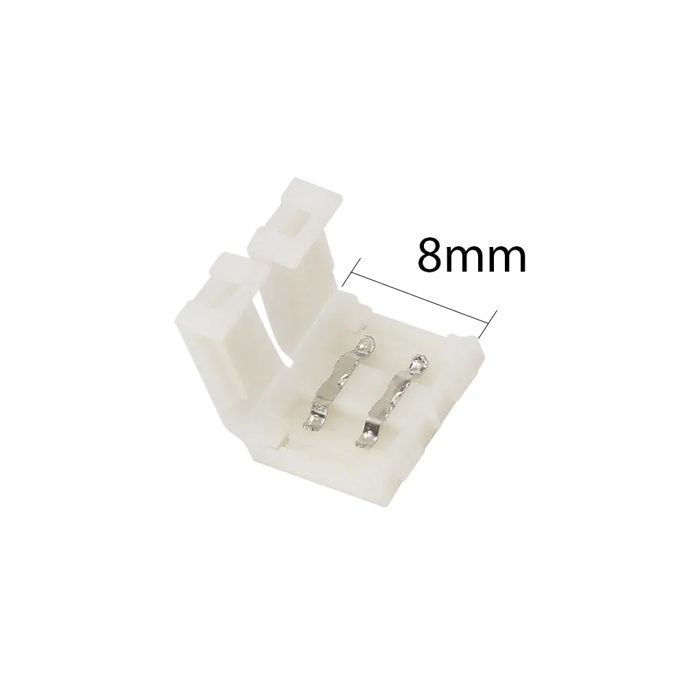 

2PIN 8MM LED Strip Connector Single color 5050,5630,5730 LED strips Free soldering Connector 5pcs/lot