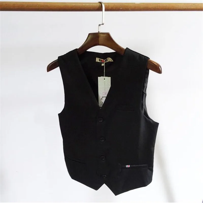Мужской жилет Осенний модный черный в европейском стиле Повседневный теплый для