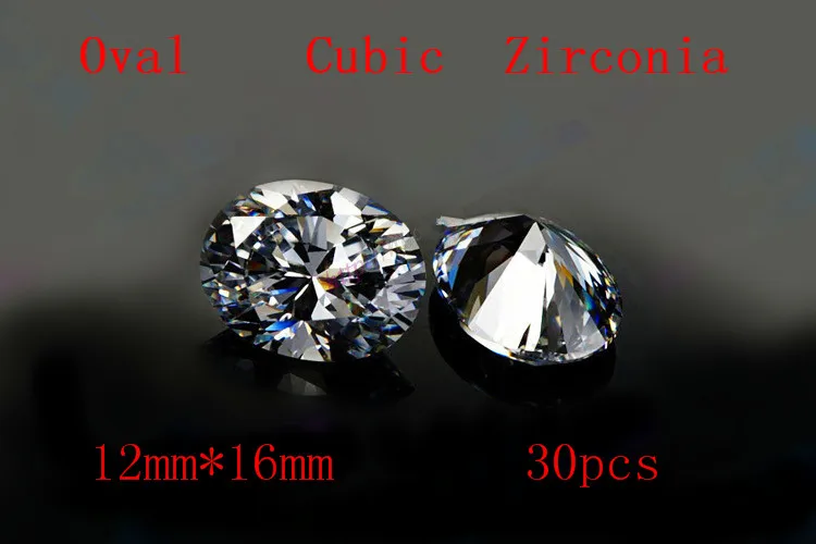 

Бесплатная доставка! 30 шт./упак. Класс AAA Crystal Clear CZ кубический овальные 12*16 мм Цирконий камень бусины для самостоятельного изготовления украш...