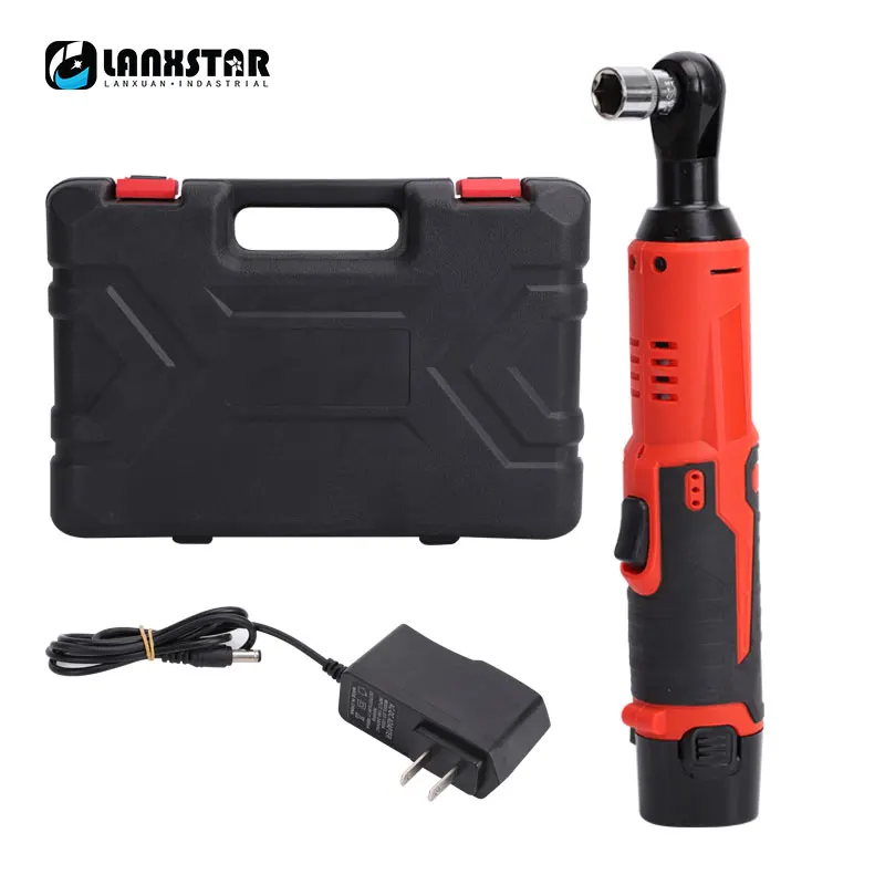 

Electric Ratchet Wrench 12V Cordless 3/8 Inch Lithium Battery Rechargeable Electric Wrench Led Light Car Repair Tool Set