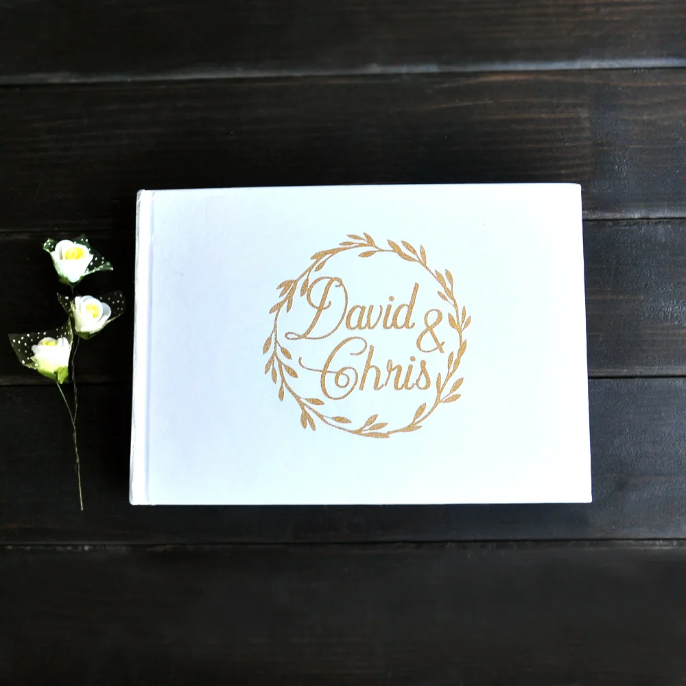 Деревенская белая Свадебная Гостевая книга на заказ альтернативная юбилей