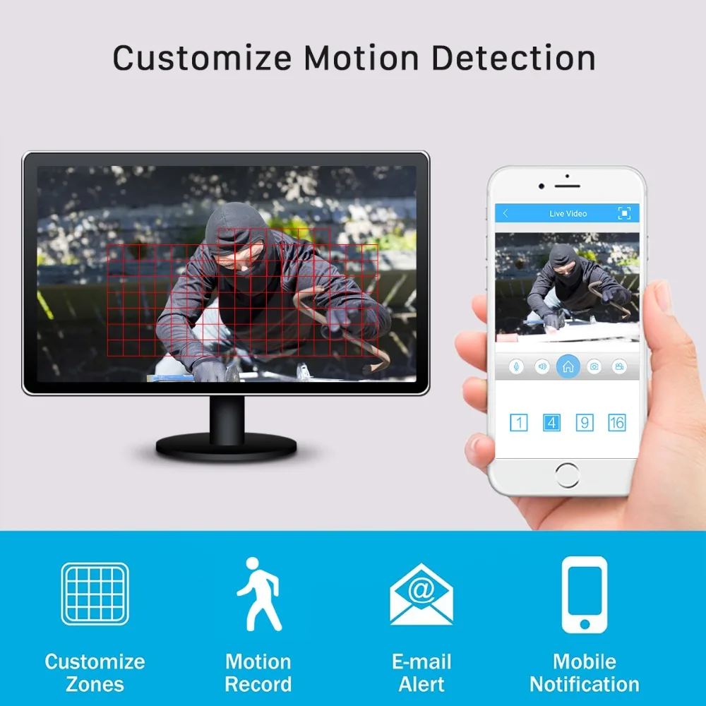 Сетевой видеорегистратор BESDER H.265 16 каналов 5 Мп/1080P 8 4 МП 2 0 для IP-камеры 1080P XMEYE P2P