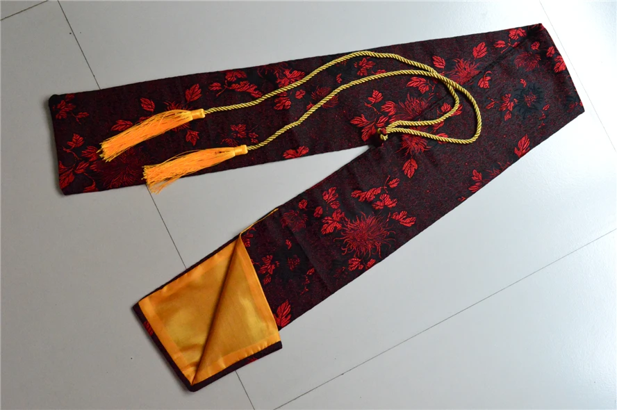 Nice Soft And Delicate Silk Sword Bag Fitting For Japanese Samurai Katana Red Flower Design | Дом и сад