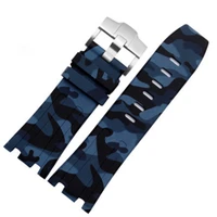 watch accessories silicone strap for ap royal oak series 28mm rubber strap mens women watch band