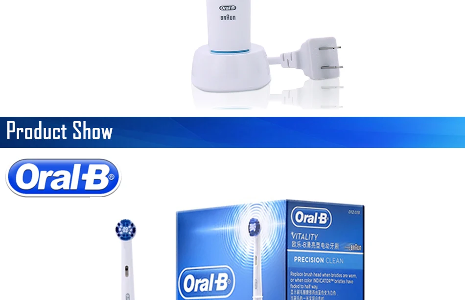 OralB зубная щетка перезаряжаемая зубная щетка Oralb держатель для зубной щетки сменные головки звуковое вращение для взрослых Smart Time D12 D12013